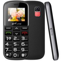 Handy Seniorenhandy Mobiltelefon mit großen Tasten und ohne Vertrag 0.08 MP, Li-Ion 1000 mAh Kamera Handy Mit SOS Notruftaste Einfache Schwarz Retoo