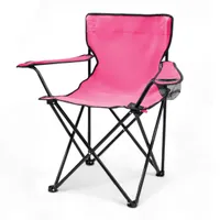 Campingstuhl mit Getränkehalter - pink - Garten Strand Camping Angel Klapp Stuhl mit Tragetasche