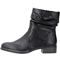 Rieker Damen Stiefelette geraffter Schaft Kettendetail 73468, Größe:38 EU, Farbe:Schwarz
