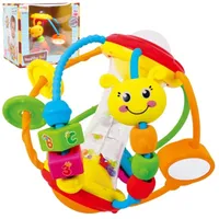 MalPlay Spielcenter Rasselspielzeug | Babyausstattung mit Schiebekugeln , Spiegel , Rassel und Regenmacher | Spielzeug für Jungen und Mädchen - Lernspielzeug für Kleinkinder