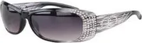 Sonnenbrille Damenbrille Strass Brille Monoglas Trendy 2094 farbe Schwarz