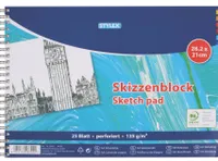 Stylex 28692 Szkicowniki DIN A4, 25 arkuszy, 135 g