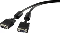 Renkforce VGA Anschlusskabel VGA 15pol. Stecker, VGA 15pol. Stecker 5.00 m Schwarz RF-4212501 mit Ferritkern VGA-Kabel