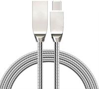 felixx Daten- Ladekabel Metall Silber mit USB Typ-C