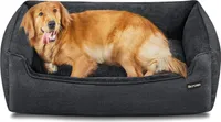 FEANDREA Hundebett, abnehmbarer Bezug, 110 x 75 x 27 cm, dunkelgrau