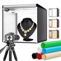 Foto-Lichtbox 50 x 50 cm, tragbares Fotostudio-Set, zweifarbig dimmbar, 126 LEDs, professionelle Foto-Lichtbox