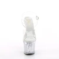 FLASHDANCE-708SPEC Damen Sandale von Pleaser, Transparent EU 39, US 9