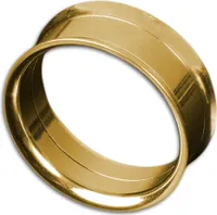 viva-adorno 1 Stück 10mm Edelstahl Tunnel mit Innengewinde in verschiedenen Farben Größe 4 - 30mm Z155,gold