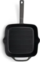 SPRINGLANE Gusseisen Grillpfanne Grau, 26 cm - Emailliert - Steakpfanne mit Grillstreben - Für alle Herdarten inkl. Induktion geeignet