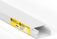 Kabelkanal aus hochwertigem PVC weiß Kabelleiste 2m - 1 Stück - 20x10mm