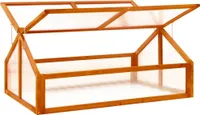 vidaXL Gewächshaus Braun 114x80x50 cm Tannenholz