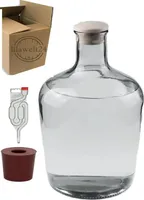 SET 5L GÄRBALLON Gärbehälter Glasballon Fermentierglas Wasserflasche Gärgefäß