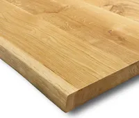 holz4home® Tischplatte mit Baumkante Massivholz Eiche I 300 x 100 x 4 cm LxBxH I Esstisch-Platte Schreibtischplatte I Echtholz