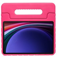 Cazy Schutzhülle Kompatibel mit Samsung Galaxy Tab S9+ / S9 FE+ Kinderhulle Back Cover Classic für Kinder mit Griff - Rosa