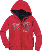 Jungen Sweat Jacke innen gefüttert mit flauschigem Teddyfleece Rot 122-128