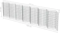 vidaXL Gabiónová stena z pozinkovanej ocele 450 × 30 × 100 cm