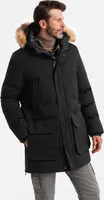 Ombre Clothing Pánska parka Kujabi čierna XXL