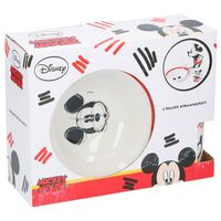 Geschirrset Mickey Mouse Porzellan Geschenkset 3tlg. Frühstücksset