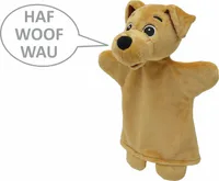 Handpuppe Hund Sprechend 26 cm Beige, 20395Z