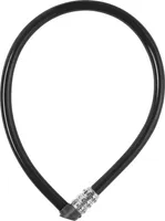ABUS Kabelschloss 3406C - Zahlenschloss - 55 mm langes Stahlkabel mit Kunststoffummantelung - ABUS-Sicherheitslevel 1 - Schwarz