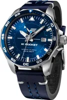 Vostok Europe NH34-225A712-LBBLAU Herren-Automatikuhr GMT Rocket N1 Dunkelblau