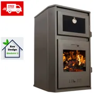 Kaminofen Holzofen Wasserführend mit Backfach Balkan Energy Modell Rosana 18.56kW - 24.56kW