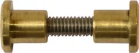 CJ-4.1 Schraube KW-5 Ersatzteile Teakmöbel Hülsenschraube 42 mm als Qualitätsschraube 3-tlg. Messing-Edelstahl-Schraube für Gartenmöbel