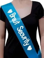 Oblique Unique Schärpe Braut Security JGA Junggesellinnenabschied Hen Party türkis