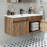 Roomart Atria, Waschbecken mit Unterschrank 100 cm, in 4 Farben, Badezimmermöbel