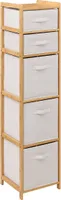 5 five simply smart - Regal mit 5 körben "tidy box" aus braunem bambus