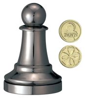 Odlievané šachové puzzle - pešiak - čierna farba