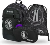BAAGL Skate Wednesday Rucksack-Set 3tlg: Rucksack, Federmäppchen, Turnbeutel