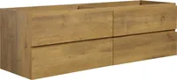 Waschbeckenunterschrank Angela 160cm - Eiche - Unterschrank Badmöbelset