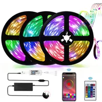 Smart Wifi 15m/49.2 ft LED Streifen App Kontrolliert Musik Sync RGB Farbwechsel Wasserdicht Lichtleiste