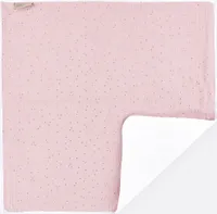 KraftKids Wickelunterlage Musselin goldene Punkte auf Rosa