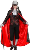 VAMPIR (Hemd mit Weste, Jabot, Umhang) Gr. S
