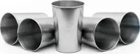 Intirilife 5x Stapelbare Edelstahl Becher in 170 ml - Camping Outdoor Metall Becher Tasse Glas Widerverwendbar ohne Plastik für Kinder geeignet