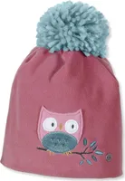 Sterntaler - Mädchen Winter Mütze Gr. 47 Eule und Bommel
