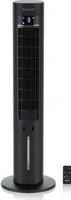 Brandson Luftkühler mit Wasserkühlung, Turmventilator, 60W, 3L Wassertank, Verdunstungskühler, mobile Klimaanlage, 3 Modi, 60° Oszillation, 3 Geschwindigkeiten, Timer 1-12h, Autostopp, Fernbedienung, 2 Kühlakkus