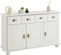 Sideboard COLMAR Anrichte, Kiefer massiv, in weiß, Landhausstil
