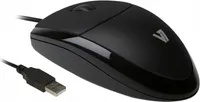 V7 Optische LED USB Maus - schwarz, CE, FCC, RoHS, 124 mm, 64 mm, 38 mm, 95 g, 130 mm