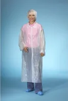10 Návštevníckych plášťov, HDPE 150 cm x 125 cm biely