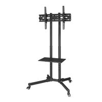 Hama Trolley, 190,5 cm (75"), 200 x 200 mm, 600 x 400 mm, 10 - -10°, Metall, Schwarz