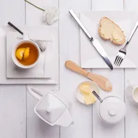 Podšálka podšálka hrnček na kávu poháre na pitie biele CLEAR 11,5 cm HOMLA