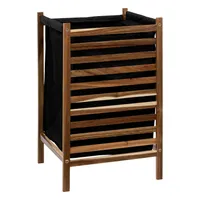 5 five simply smart - Wäschekorb 50l "blackacia" akazie schwarz