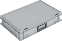Lockweiler Kunststoffkoffer 24l Polypropylen mit 1Griff L600xB400xH133mm grau stapelbar - PC24-139224110118