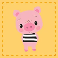Baby Kinder Handtuch Seiftuch - Schwein - 100% Baumwolle - 30x30 cm - süße Tier Motive