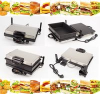 Ertex-Shov Elektrogrill Multigrill Kontaktgrill Grill Toaster LAHMACUN + Kasserolle Teflon MODELL 2018 (SILBER)