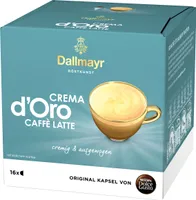 Nescafé Dolce Gusto Nescafé Dolce Gusto Dallmayr Crema dOro Caffé Latte, kávové kapsle, káva, 16 kapslí