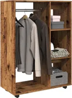 CLORIS Kleiderständer Altholz-Optik 80x40x110 cm Holzwerkstoff 856668